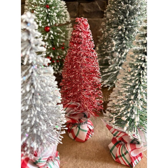 Miniature Bottle Brush Christmas Trees for Christmas and Holiday Decorating - Picture 3 of 8